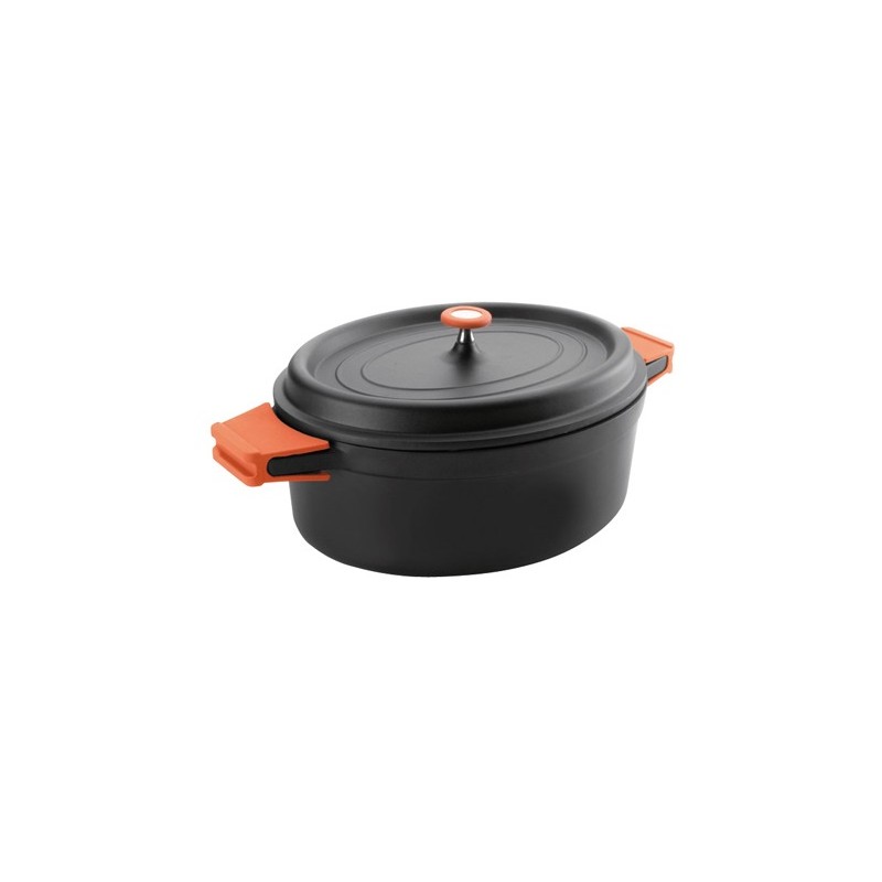 Cocotte en fonte d'aluminium 6 l avec bouton d'arômes intégré, cocotte en  fonte d'aluminium, casserole avec trou vapeur, revête A11 - Cdiscount Maison